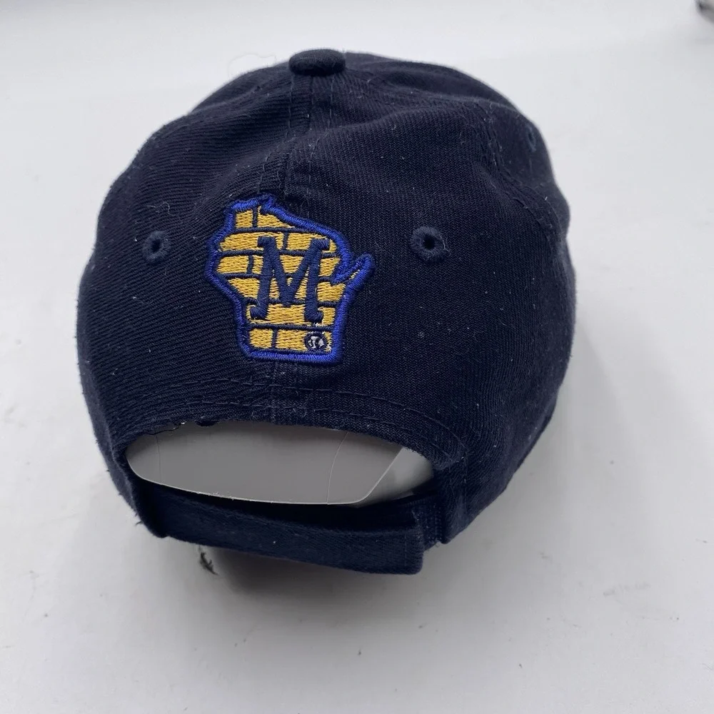 Milwaukee Brewers Child Hat New Era 9Forty ‎ Strapback Blue Cleaned SEE PICS